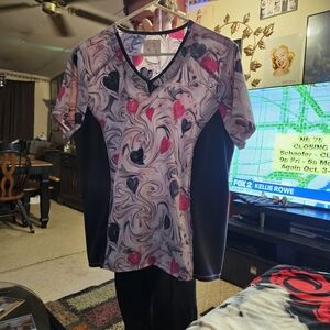 Elegant Women's Swirl Heart V-Neck Top